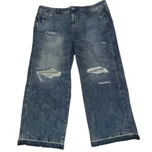 Torrid women’s new perfect wide leg stretch + rigid blue jeans